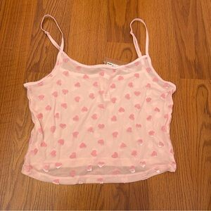 Skims Valentines Collection sheer velvet baby pink cami BNWT